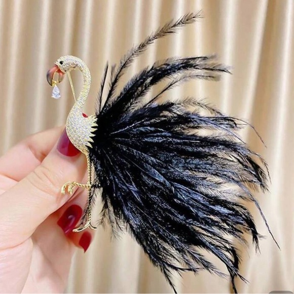 Fox Brooch Pin rhinestones bling jewelry vintage retro silver wildlife metal red - Picture 9 of 16